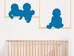 Κούνια Παιδικά Αυτοκόλλητα τοίχου 54 x 30 εκ.