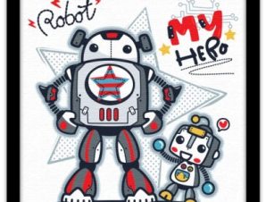 Το ρομπότ, ο ήρωάς μου Παιδικά Πίνακες σε καμβά 40 x 40 εκ.