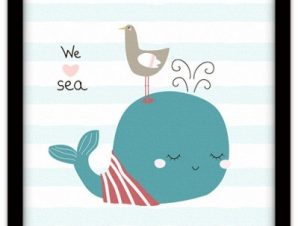 Αγαπάμε τη θάλασσα Παιδικά Πίνακες σε καμβά 40 x 40 εκ.