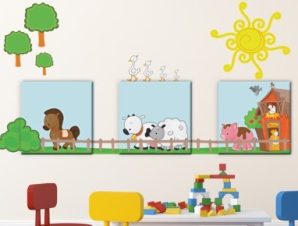 Φάρμα Παιδικά Πίνακες και αυτοκόλλητα 125×45