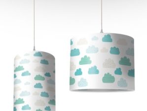 Γαλάζια Σύννεφάκια Παιδικά Φωτιστικά οροφής [Ø 25 x 40 εκ.]