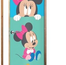 Minnie with Pluto Παιδικά Αυτοκόλλητα πόρτας 60 x 170 εκ.